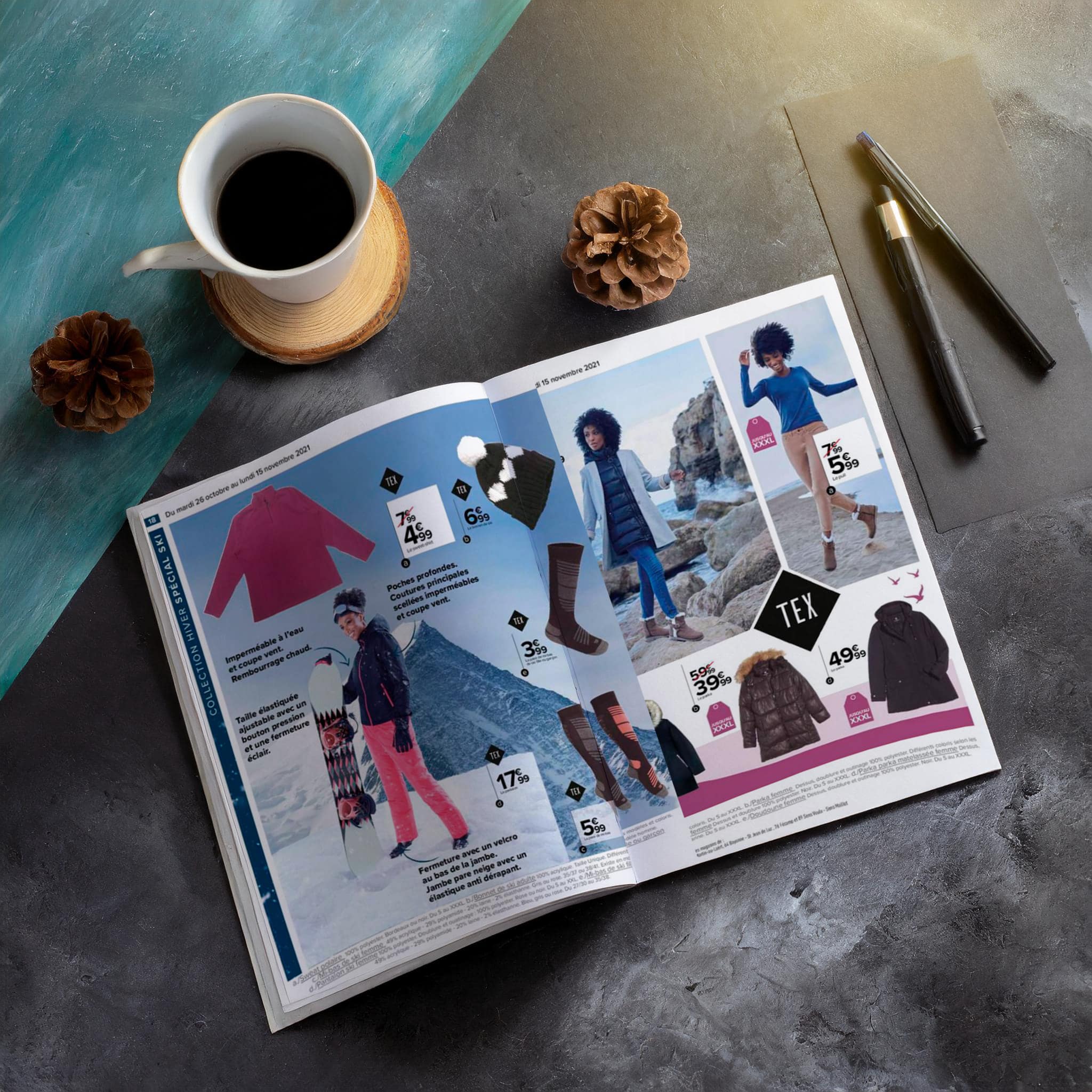 Portfolio de David Creativo con folletos, catálogos, identidad de marca