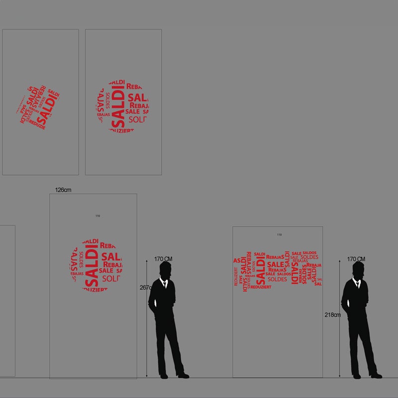 Diseño de vinilos de corte para tiendas Lonoce Davide Pietro