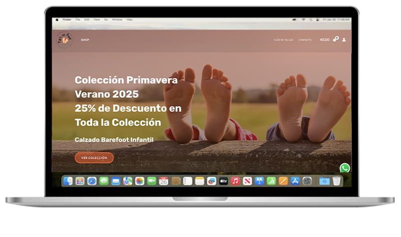 diseño web de David Creativo en wordpress pies al aire