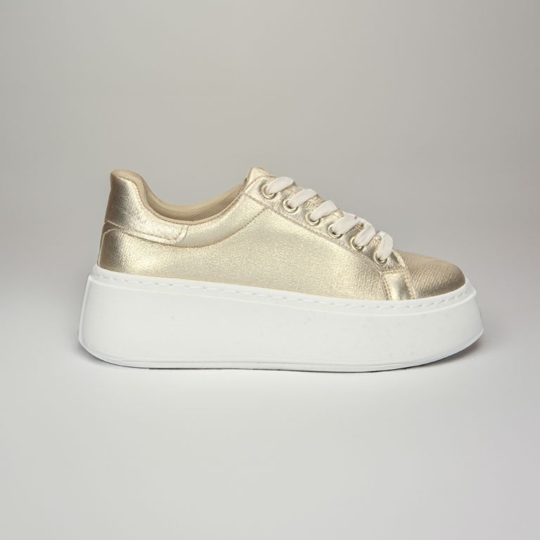 Zapatillas planas doradas cómodas para mujer PuntoSalao