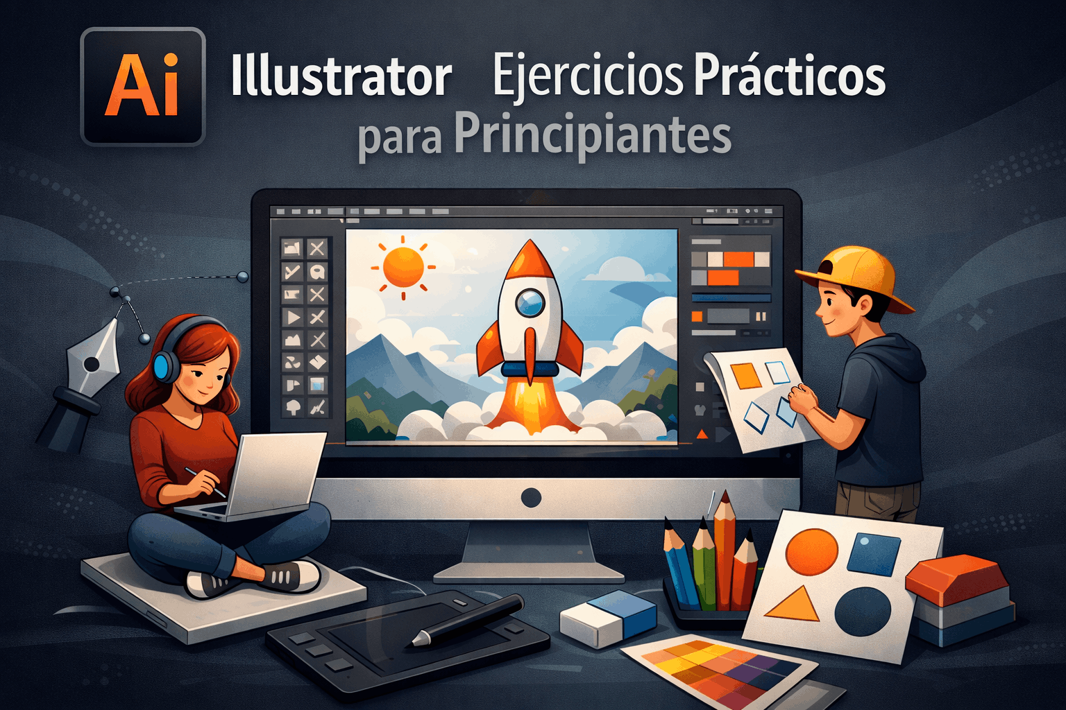 Cómo dominar Adobe Illustrator: Guía y Ejercicios Prácticos para Principiantes