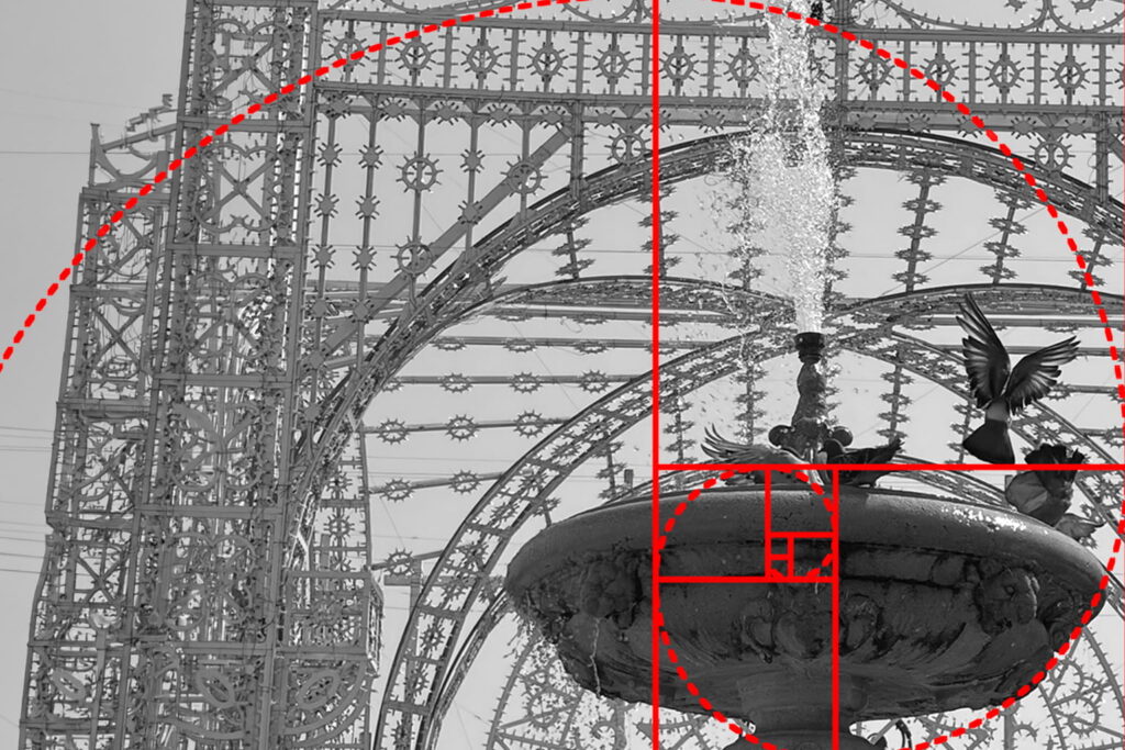 Proporción áurea con espiral en la fotografía Davide Pietro Lonoce